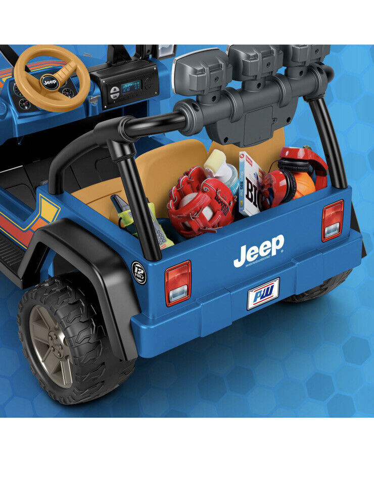 Load image into Gallery viewer, Hot Wheels Jeep Wrangler Ride-On - Blue (CBG61) - 2 Seater
