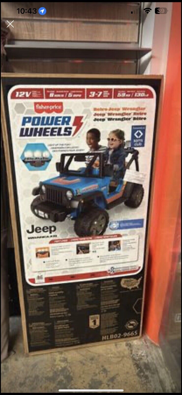 Load image into Gallery viewer, Hot Wheels Jeep Wrangler Ride-On - Blue (CBG61) - 2 Seater
