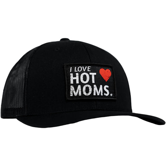 I Love Hot Mom's Patch Snapback Hat