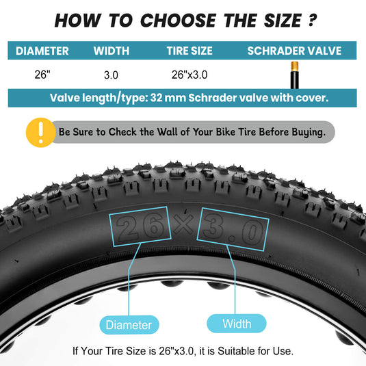 Fat Tire Tube - 20”×3" / 26"×3"