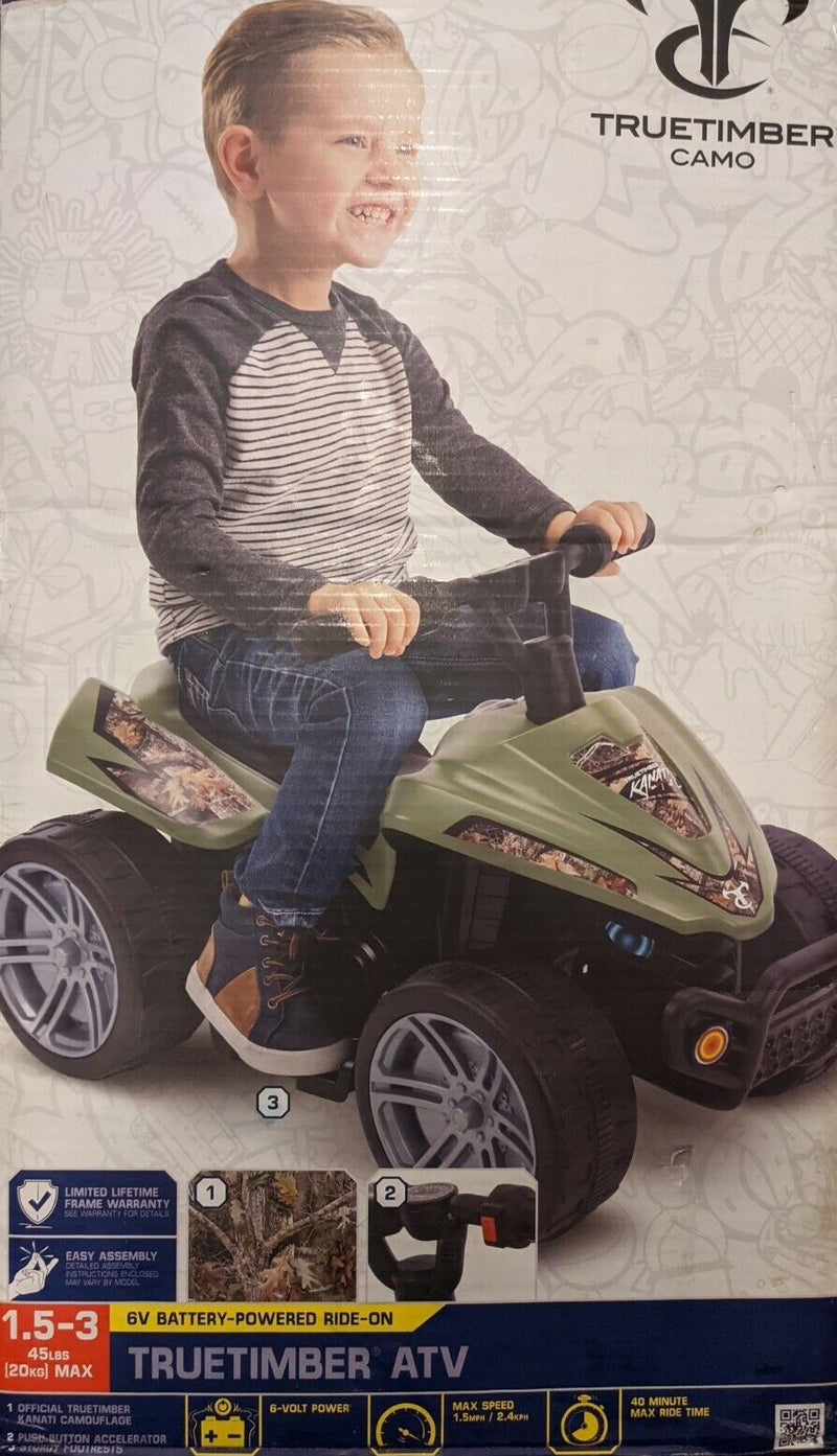 Load image into Gallery viewer, Huffy True Timber Camo Mini Quad ATV 6V Battery Powered Ride-On - Brand New in Box
