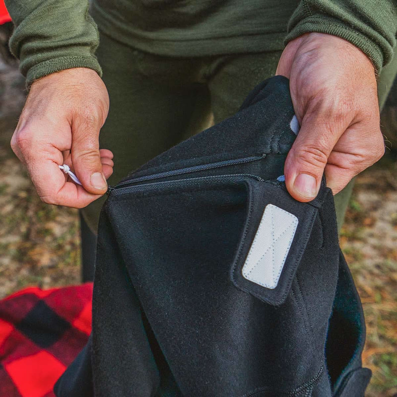 Load image into Gallery viewer, Heavyweight Wool Zip-Off Bottoms 3/4 length - 100% Merino Wool
