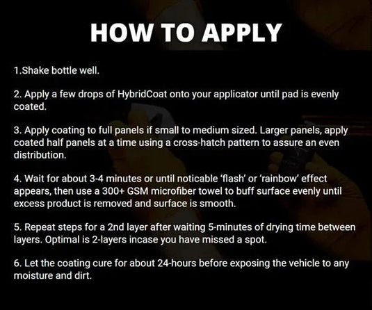 HybridCoat Graphene + Ceramic 10H Ultra Glossy Protective Coating