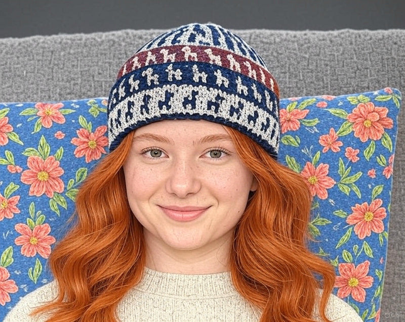 Load image into Gallery viewer, Alpacas on Alpaca Hat
