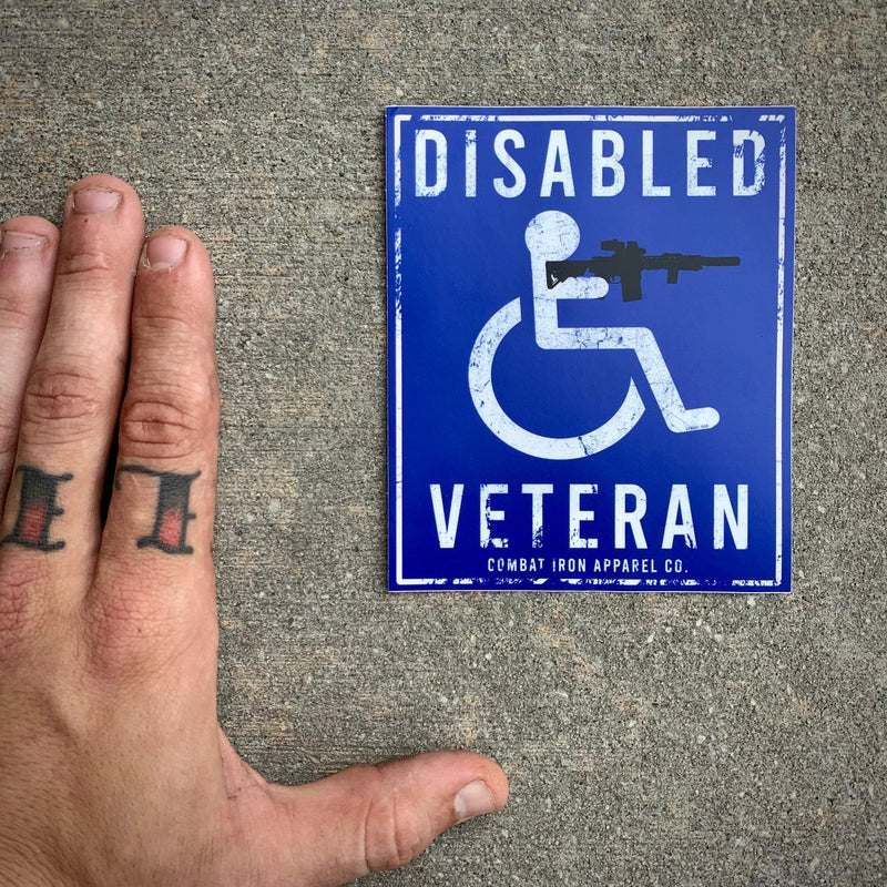 Load image into Gallery viewer, Disabled Veteran Parking Sign Decal Sticker
