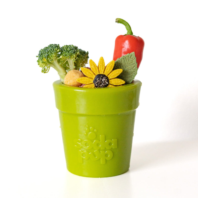 Load image into Gallery viewer, Large Flower Pot eCup Dog Treat Dispenser | Durable USA-Made Enrichment Toy | SodaPup
