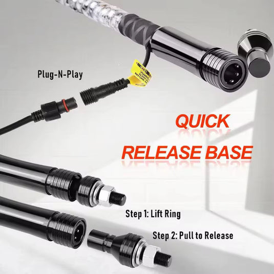 RGB Whip Light Pair