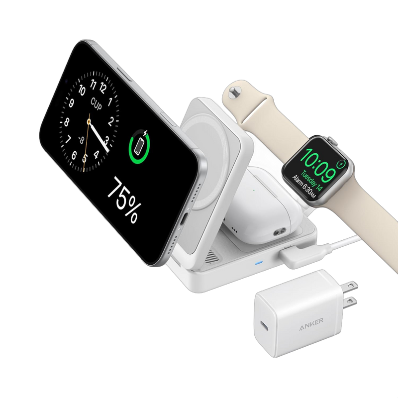 Load image into Gallery viewer, Anker MagGo Wireless Charging Station (Foldable 3-in-1)
