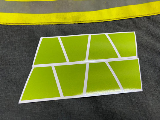 LIME GREEN REFLECTIVE HELMET (TET) TETRAHEDRON 8 PACK