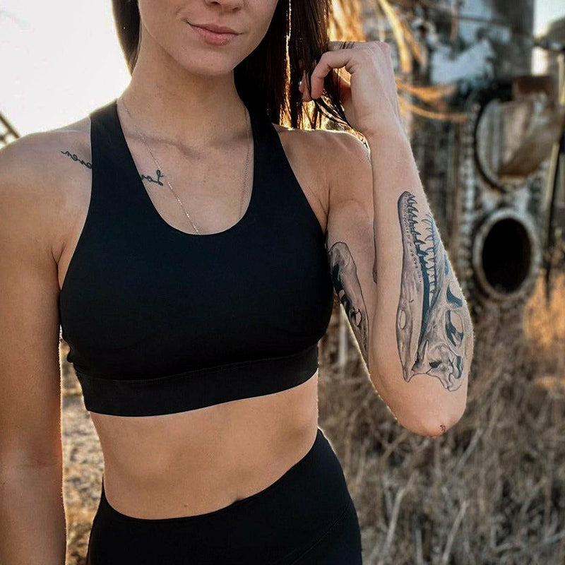 Load image into Gallery viewer, ESSENTIAL WIDE STRAP SPORTS BRA
