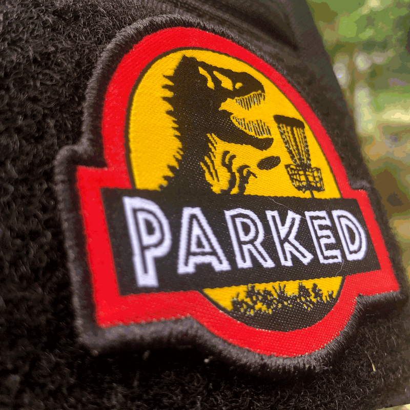 Load image into Gallery viewer, T-Rex Parked Disc Golf Patch - Hook And Loop
