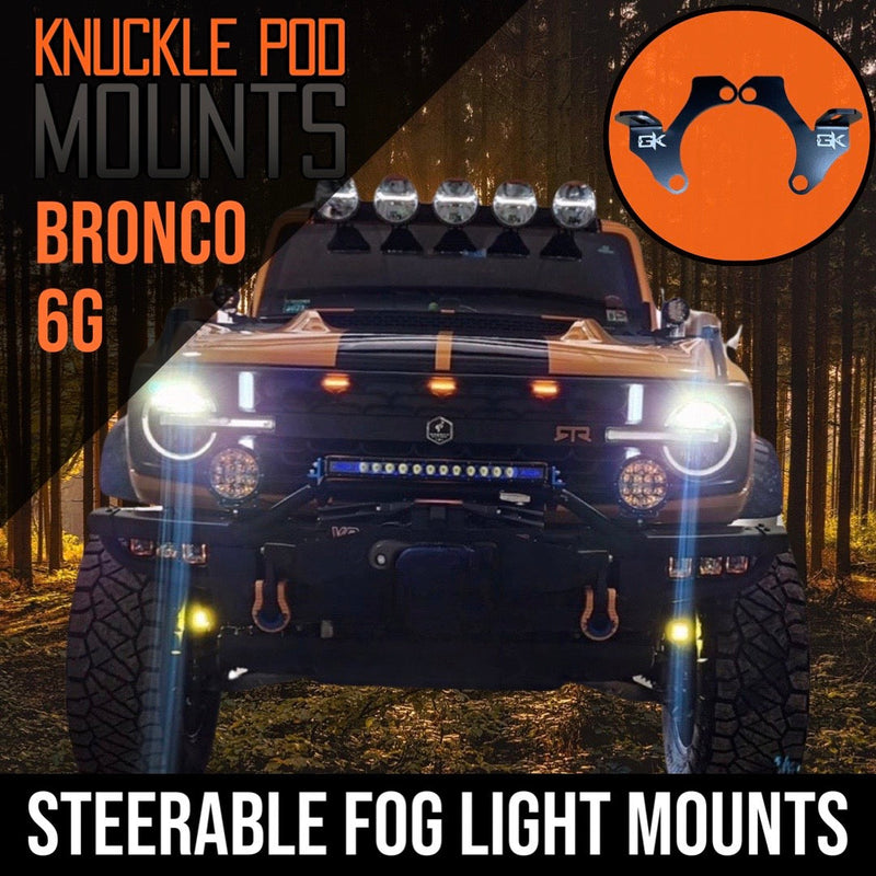 Load image into Gallery viewer, Ford Bronco Steerable Knuckle Pod Light Mounts (2021+)
