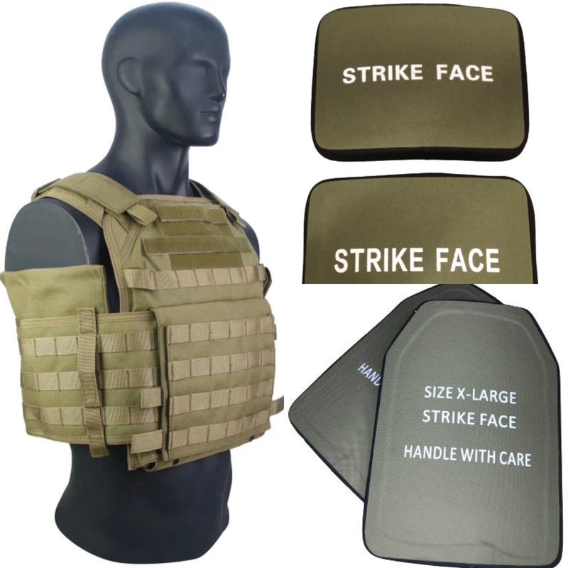 Load image into Gallery viewer, BIG BOY VEST XL COMBO PACKAGE LIGHTWEIGHT LEVEL IV (2) 10x13.5 Front/Back Plates (2) 8x6 Side Plates (LVL IV Ceramic)
