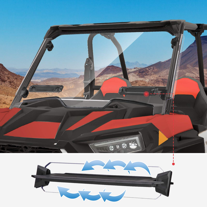Load image into Gallery viewer, Front Windshield with Adjustable Vents for Polaris RZR XP 1000/4
