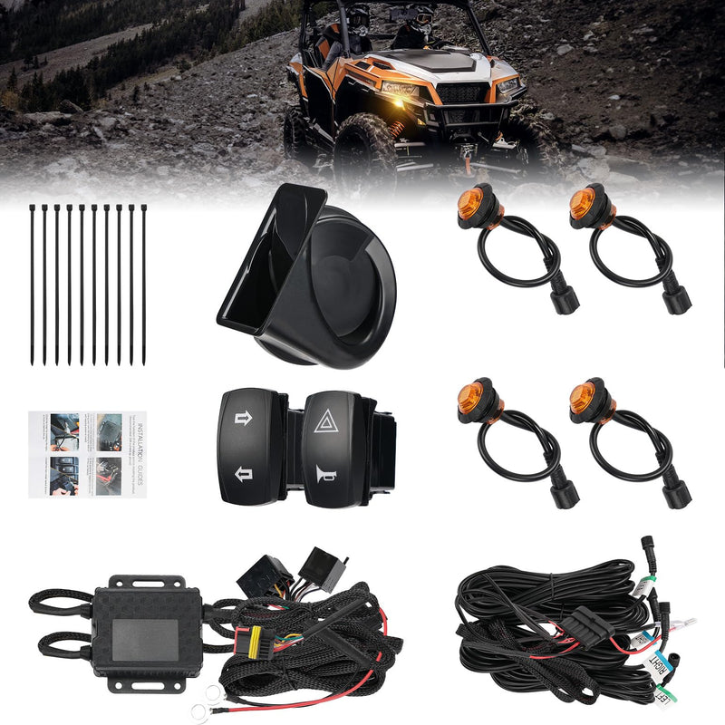 Load image into Gallery viewer, Universal Plug &amp; Play Turn Signal Kit With Rocker Switch &amp; 110D Horn
