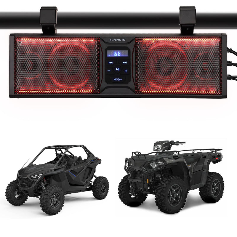 Load image into Gallery viewer, 16'' RGB UTV ATV Golf Cart Sound Bar, BT 5.0, Amplified, IP65 Waterproof Dustproof
