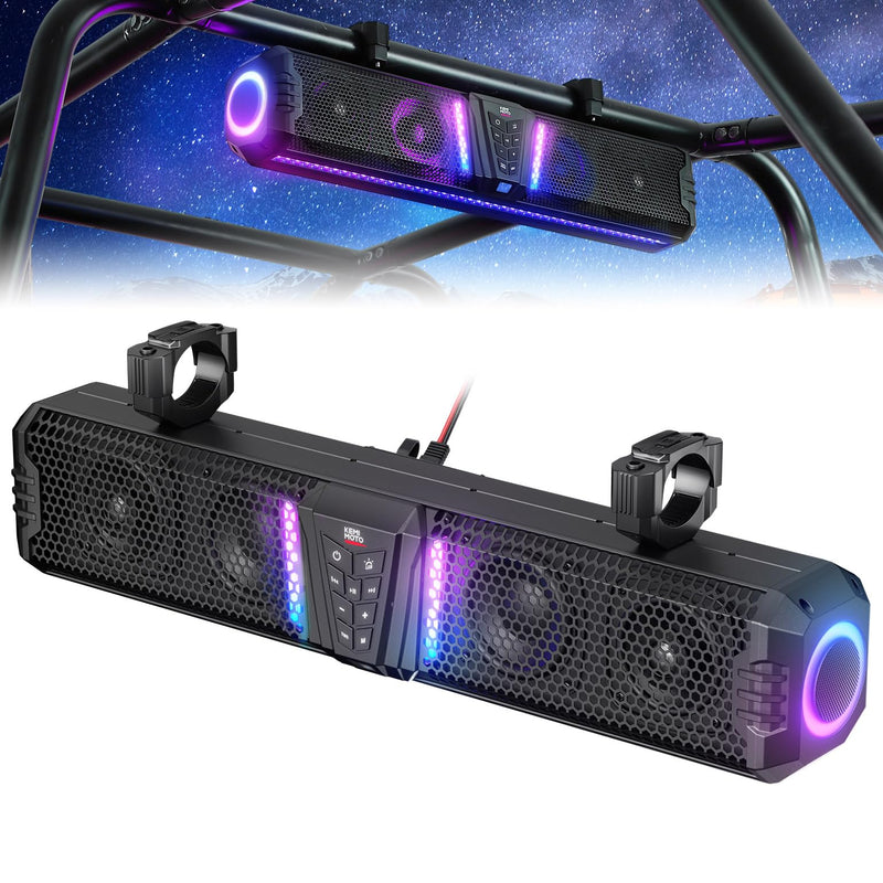 Load image into Gallery viewer, KEMIMOTO Midnight 60 26" 4-Speaker UTV Bluetooth Sound Bar w/RGB Lighting
