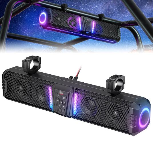 KEMIMOTO Midnight 60 26" 4-Speaker UTV Bluetooth Sound Bar w/RGB Lighting