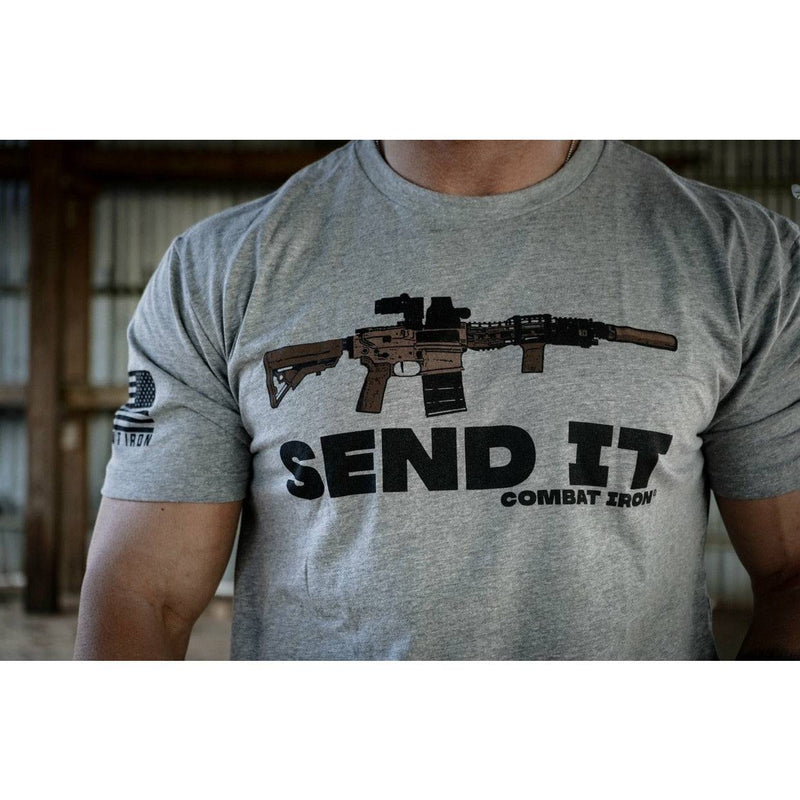 Load image into Gallery viewer, Send It Long Gun Men&#39;s T-Shirt
