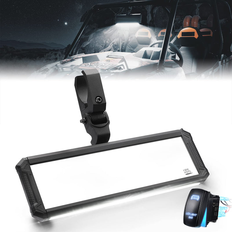 Load image into Gallery viewer, Upgraded UTV Rear View Center Mirror Interior Light Fit 1.6"-2" Mount
