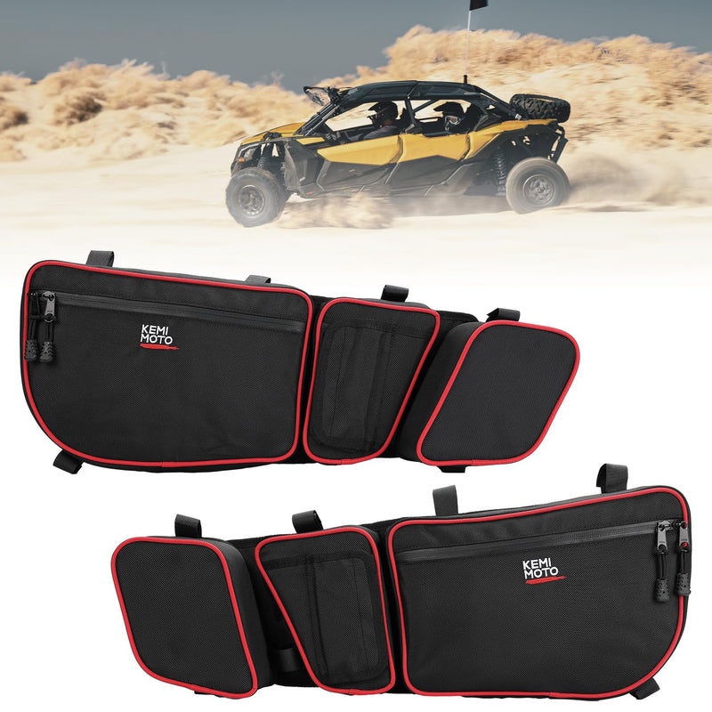 Load image into Gallery viewer, Door Bags with Removable Knee Pads for Can-Am Maverick X3 - Red
