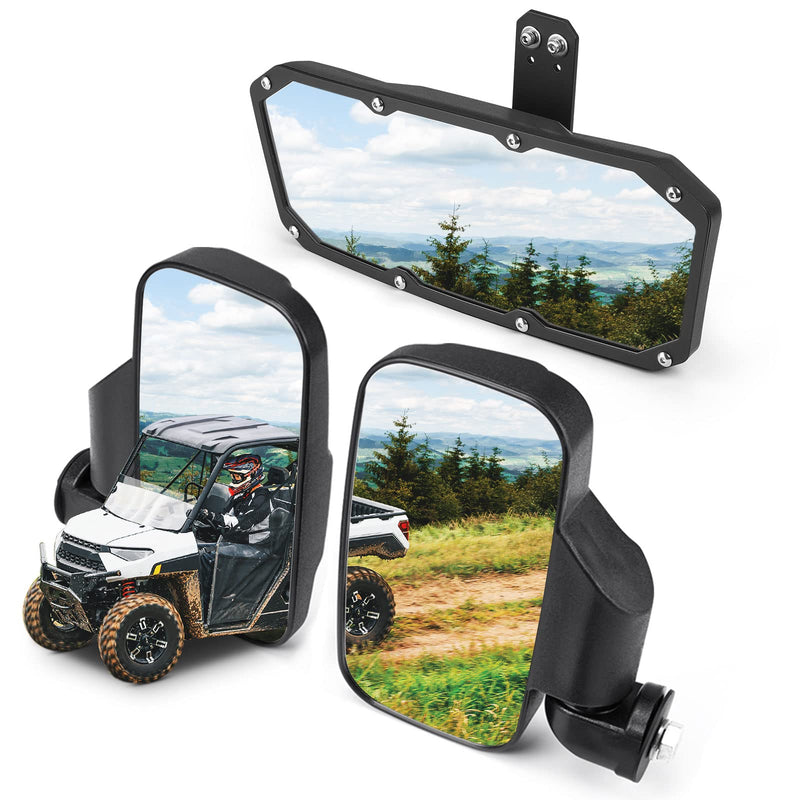 Load image into Gallery viewer, UTV Mirror Set for Ranger 500 570 900 1000 XP w/Pro-Fit tube cages
