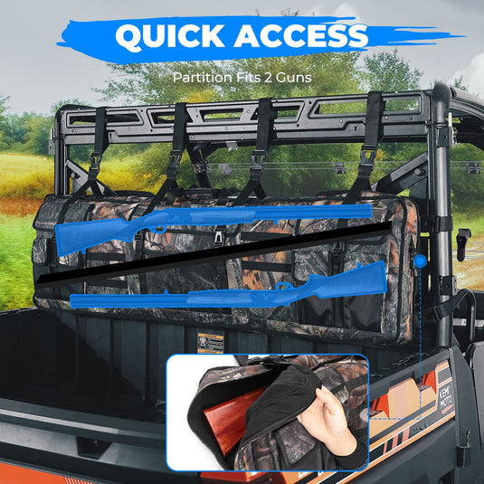 UTV Double Gun Holder Tool Rack for Hunting Gear