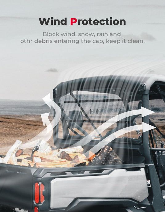 Sliding Rear Windshield for Can-Am Defender HD10|9|8|7|5