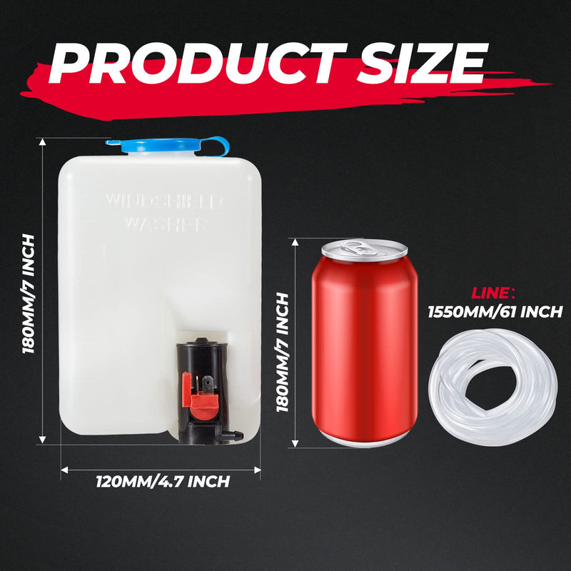 Load image into Gallery viewer, 1.5L Universal Car Windshield Washer Pump Reservoir Bottle Kit
