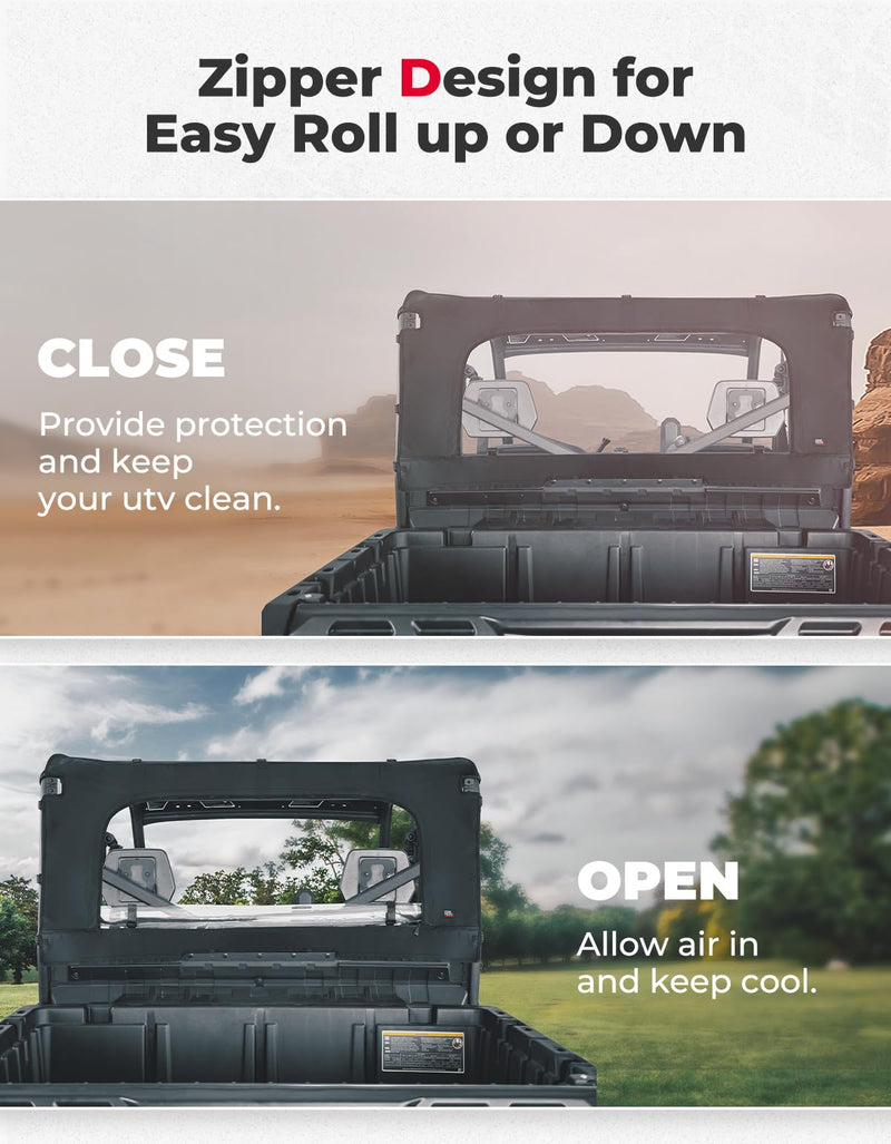 Load image into Gallery viewer, Soft Rear Windshield with Zipper for Can-Am Defender HD10|9|8|7|5
