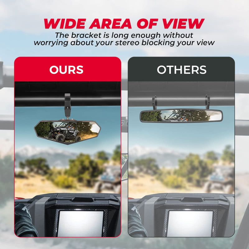 Load image into Gallery viewer, UTV Rear View Mirror for 1.6"-2" Roll Bar Cages
