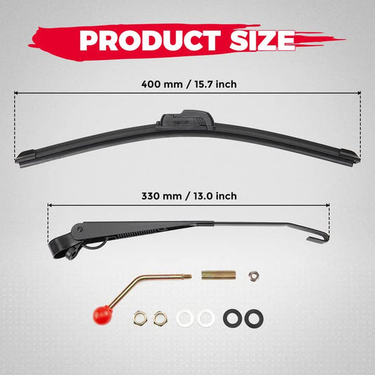UTV Hand Operated Manual Windshield Wiper Kit