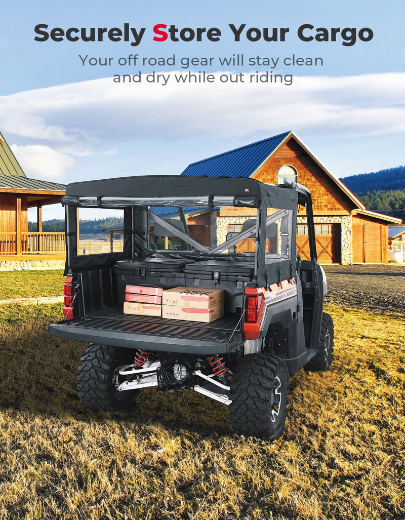Load image into Gallery viewer, UTV Soft Cargo Camper Bed Cover Rack for Polaris Ranger 570 Full-size/XP 900/1000 / XP 1000 / Crew
