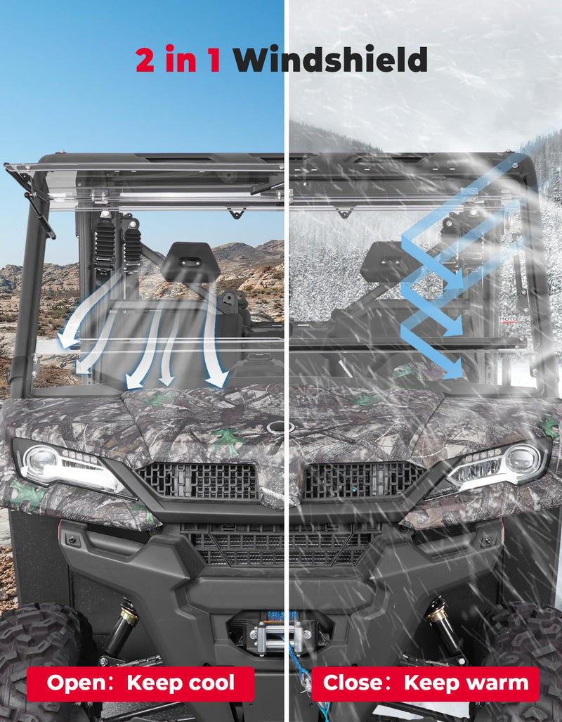 Load image into Gallery viewer, 2-IN-1 Flip Windshield for CFMOTO UForce 1000 / 1000XL
