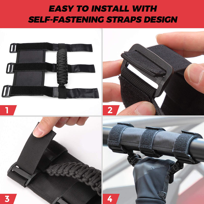 Load image into Gallery viewer, UTV Universal Heavy Duty Grips, Grab Handle Fit 1.5-2” Roll Bar
