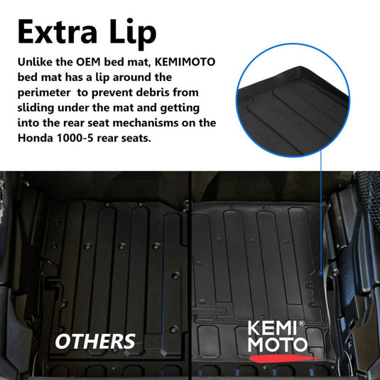 Rubber Bed Mat Liner for Pioneer 1000-5 2016-2025