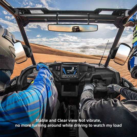 360 Degree Adjustable Side Mirrors for Can Am Maverick X3/ RZR w/ 1.75" -2" Roll Bar(1 pair)