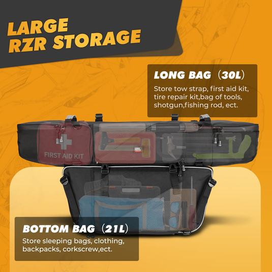 Upgraded 1680D Rear Cargo Bag for Polaris RZR XP 1000 2014-2023