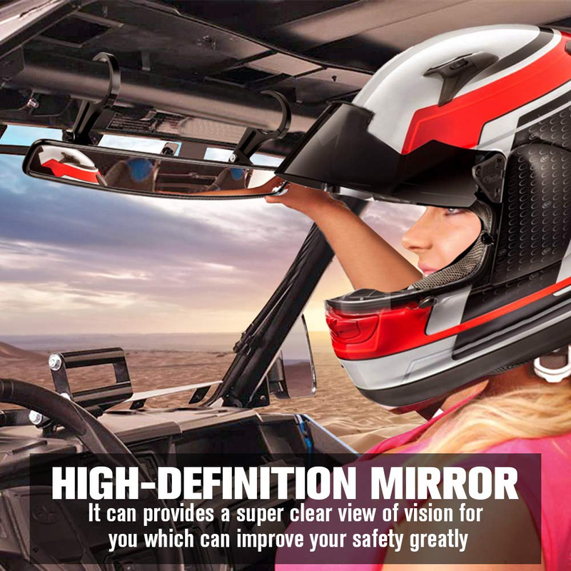 Load image into Gallery viewer, Rear View Mirror with 1.75" Clamps and Convex Design for Polaris RZR
