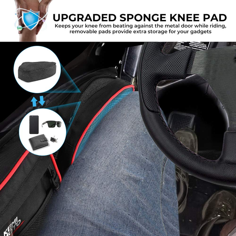 Load image into Gallery viewer, Front Side Door Bags with Knee Pad for Polaris RZR XP 1000
