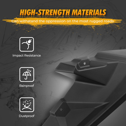 Fender Flares 8.5 Inch Mud Flap for Polaris RZR XP 1000/4