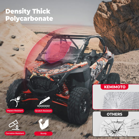 3-in-1 Folding Half Windshield for RZR PRO XP/ PRO XP 4 (2020-2024)