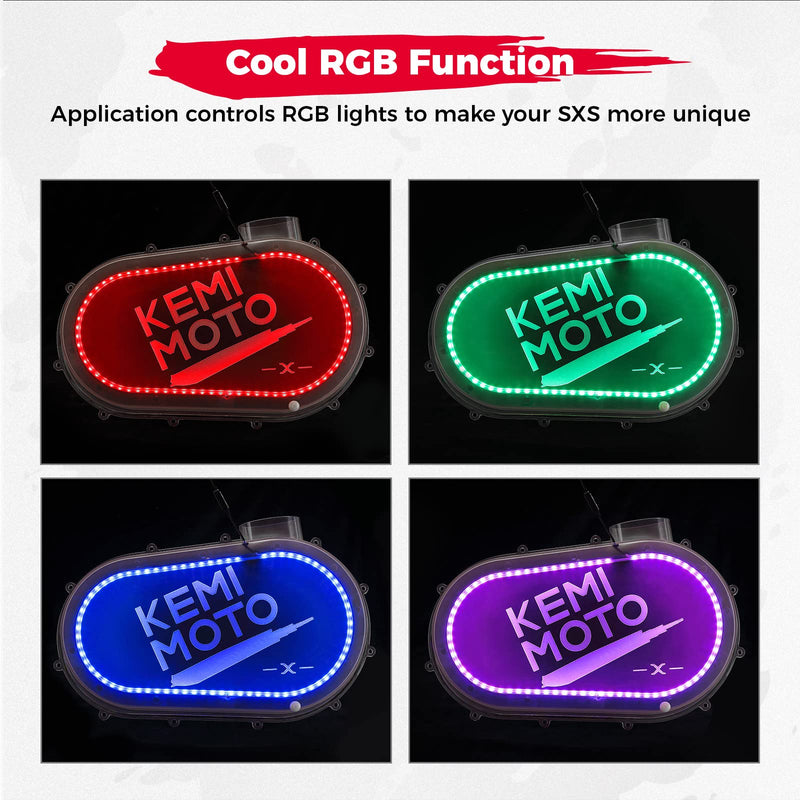 Load image into Gallery viewer, Outer Clutch Cover with RGB LED Strip Lights for Can-Am Maverick X3/MAX
