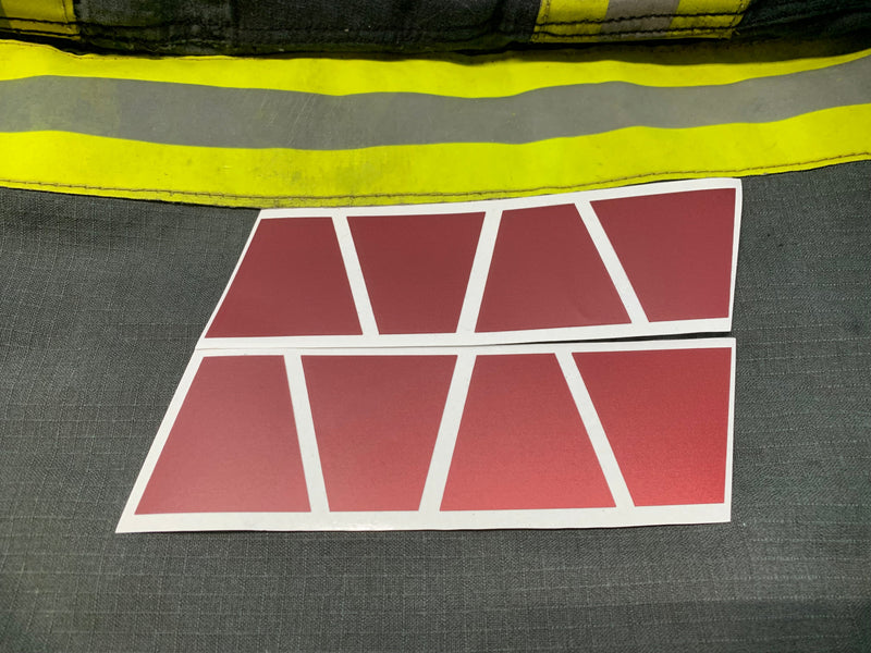 Load image into Gallery viewer, MATTE DARK RED REFLECTIVE HELMET (TET) TETRAHEDRON 8 PACK
