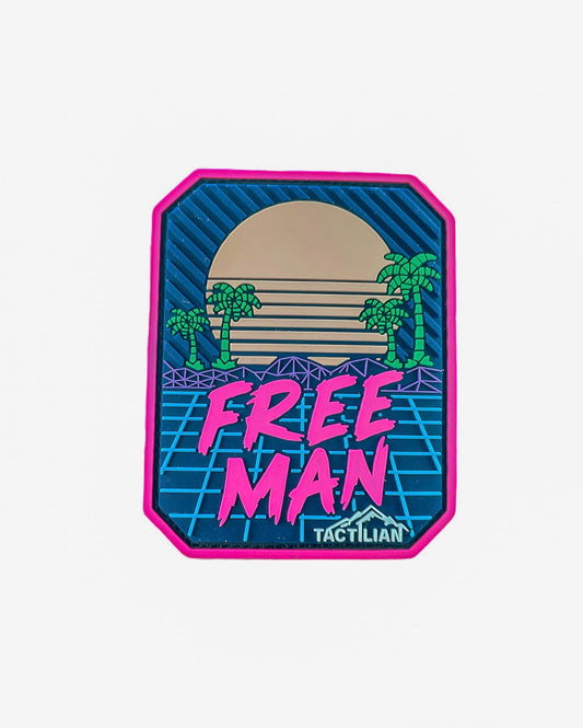 Free Man Retro Miami PVC Patch