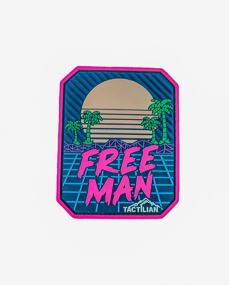Load image into Gallery viewer, Free Man Retro Miami PVC Patch
