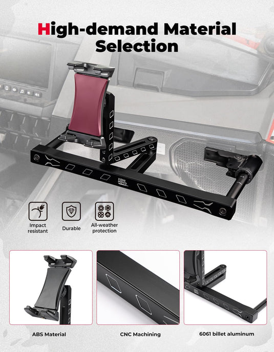 Electronic Device Mounts with Grab Bar For RZR PRO XP/R/Turbo R