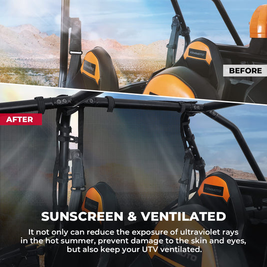 PVC Mesh Window Nets Door Nets for Polaris RZR XP 1000 4 Door 2014-2023