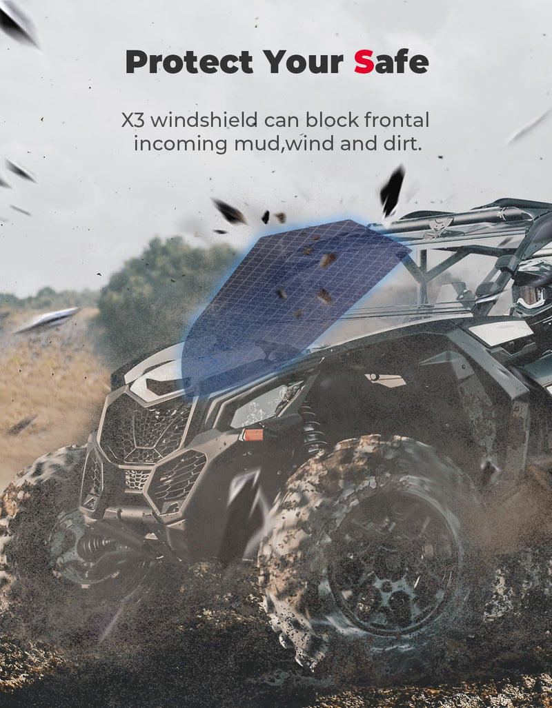 Load image into Gallery viewer, 3-Piece PC Front Full Windshield for Can-Am Maverick X3/MAX
