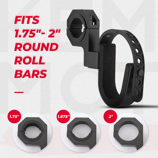 UTV Shotgun Holder Fit 1.75” 2” Roll Bars Ski Rack Bow Rack (2 pieces)
